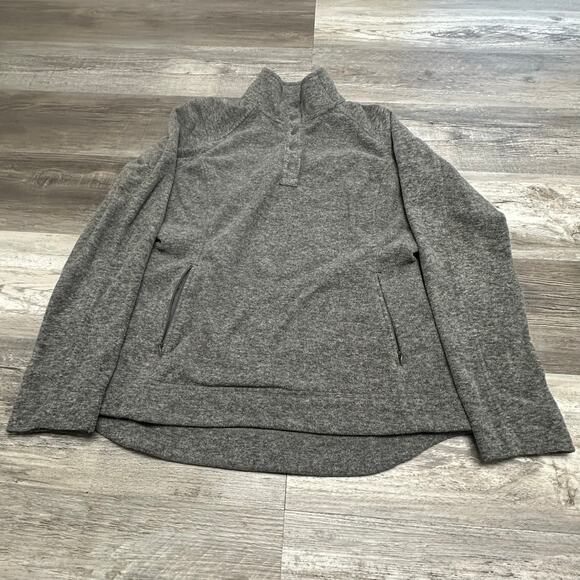 Duluth Trading Frost Lake Heather Gray Womens S Fleece Snap Pullover Sweatshirt - Picture 1 of 7